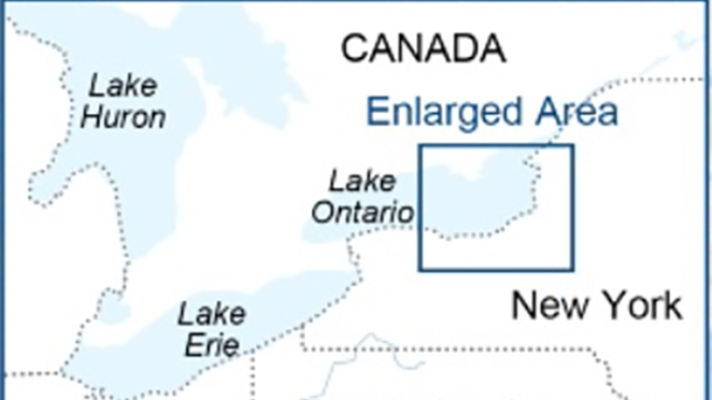 Location map for the Lake Ontario National Marine Sanctuary